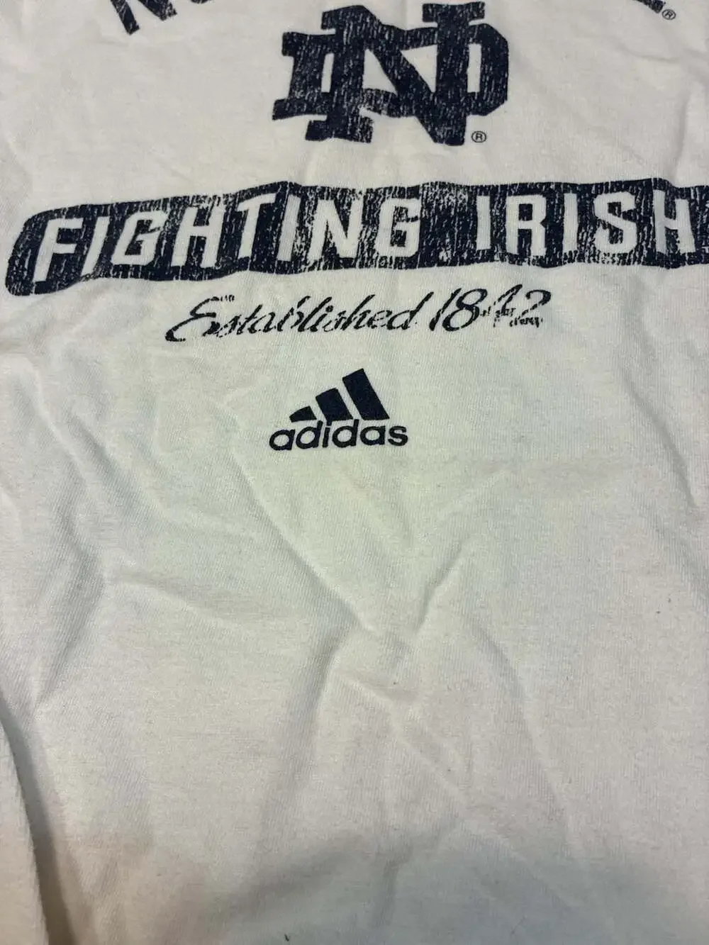 Adidas Notre Dame Fighting Irish Established 1842 Long Sleeve T-Shirt